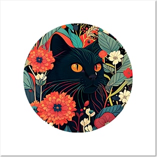 Floral kitty - Cat Filled With Flowers Posters and Art